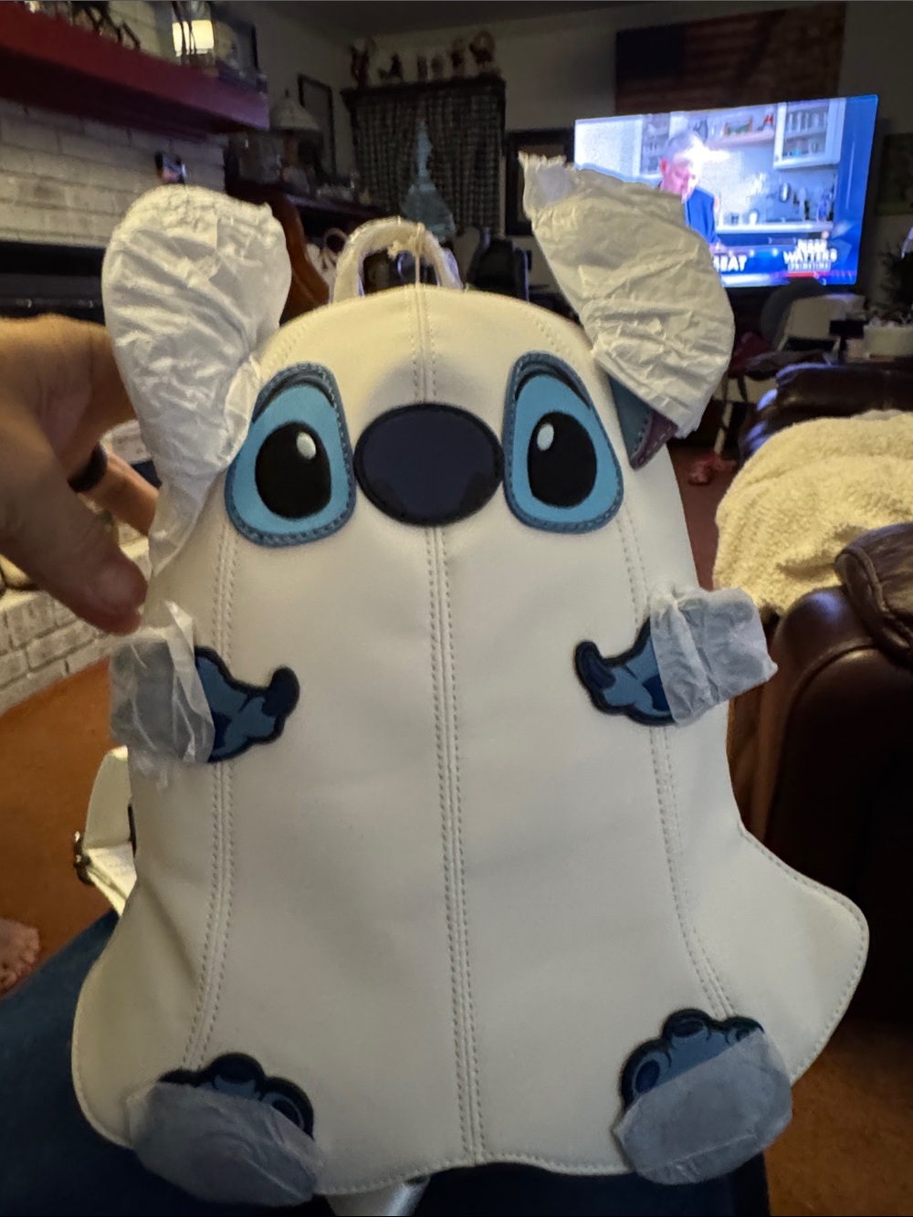 Loungefly White & Blue Stitch-Inspired Kids Backpack
